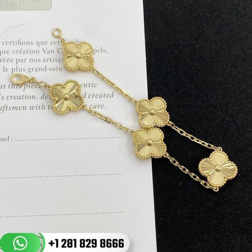 Van Cleef & Arpels Vintage Alhambra Bracelet 5 Motifs Yellow Gold – VCARP3JK00