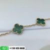 VCARL80900 Vintage Alhambra bracelet, 5 motifs, yellow gold, malachite.