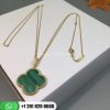 VCARO3MG00 Magic Alhambra long necklace, 1 motif, yellow gold, malachite.