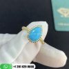 Boucheron Serpent BohÈme Ring S Motif Ring Set with a Turquoise in Yellow Gold - JRG02856