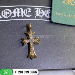 Chrome Hearts CH 22k Gold Paved Diamond Cross