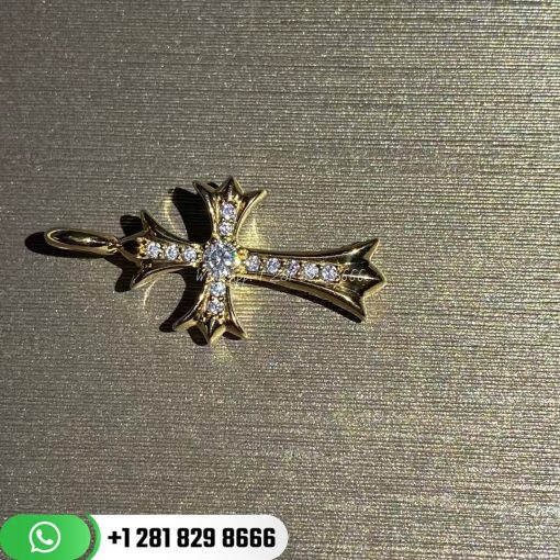 Chrome Hearts CH 22k Gold Paved Diamond Cross