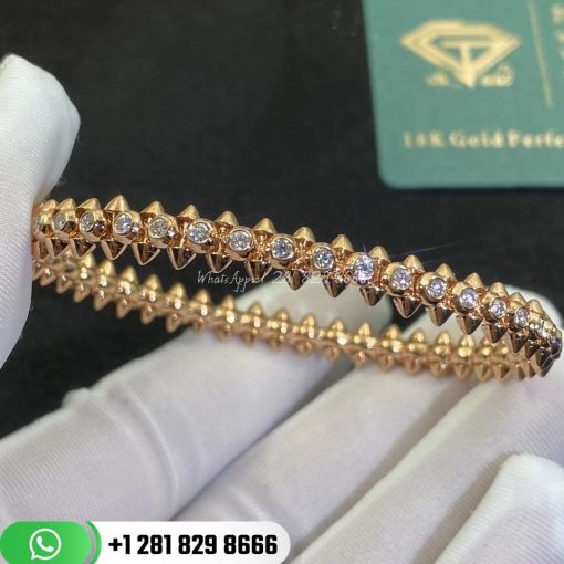 Clash De Cartier Bracelet Diamonds Pink Gold - N6715017