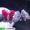 Van Cleef & Arpels Between the Finger Ring Flying Butterfly Ring with Mystery Set Rubies VCARF27100