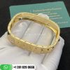 Roberto Coin Pois Moi Yellow Gold 2 Row Square Bangle Bracelet with Diamonds