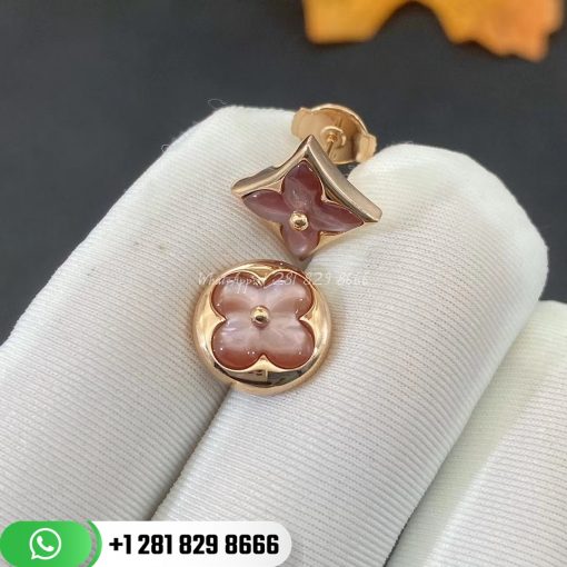 Louis Vuitton Color Blossom Star Ear Stud Pink Gold and Pink Mother-of-pearl Q96426