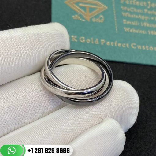 Cartier Trinity Ring Classic Ceramic White Gold Ceramic - B4086100