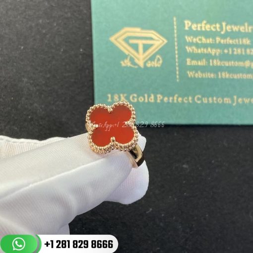 Van Cleef & Arpels Vintage Alhambra Ring Carnelian