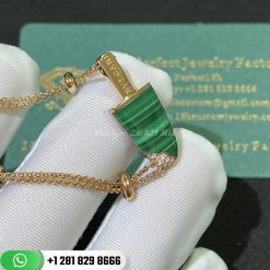 Bvlgari Gelati Necklace 18k Rose Gold with Malachite and Pave Diamonds 356186