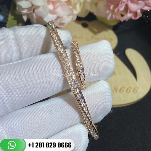 Graff Spiral Pavé Diamond Bangle Rose Gold - RGB349S