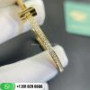 Tiffany T T1 Narrow Diamond Hinged Bangle in 18k Gold