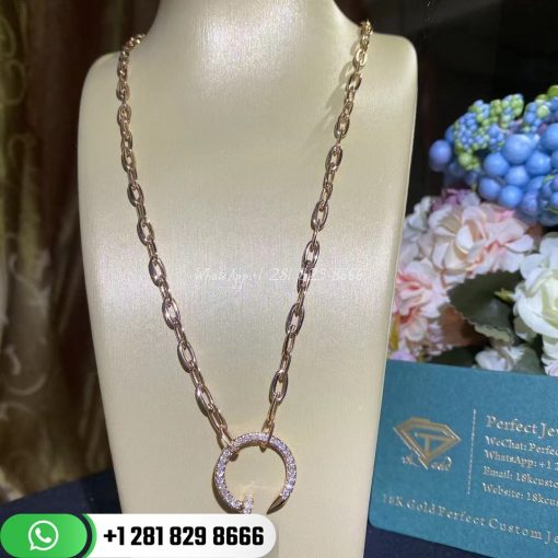 Cartier Juste Un Clou Necklace Rose Gold, Diamonds - N7413500