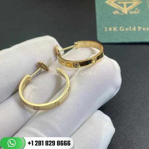 Cartier Love Earrings Yellow Gold Diamond - B8301433