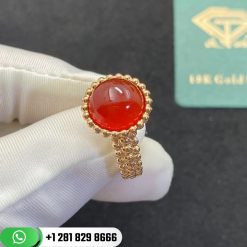 Van Cleef & Arpels Perlée Couleurs Ring Rose Gold Carnelian - VCARP4DR00