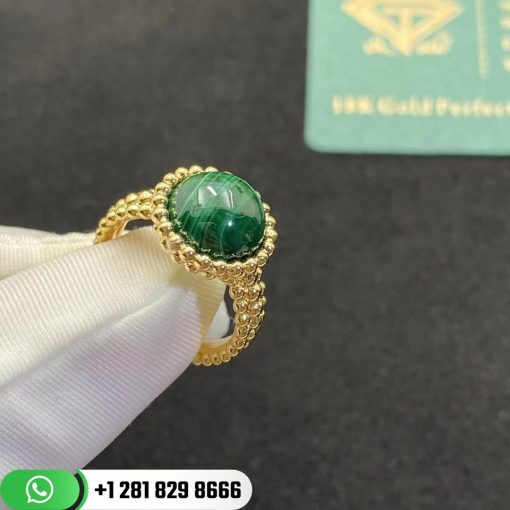 Van Cleef & Arpels Perlée Couleurs Ring Yellow Gold Malachite - VCARP4DP00