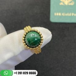 Van Cleef & Arpels Perlée Couleurs Ring Yellow Gold Malachite - VCARP4DP00