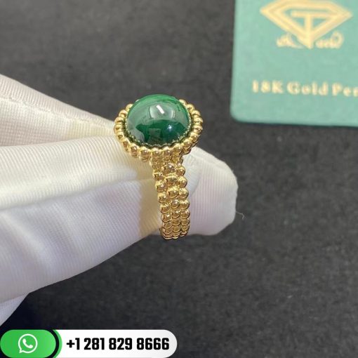 Van Cleef & Arpels Perlée Couleurs Ring Yellow Gold Malachite - VCARP4DP00