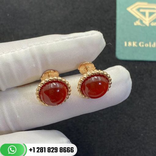 Van Cleef & Arpels Perlée Couleurs Earrings Rose Gold Carnelian - VCARP4E000