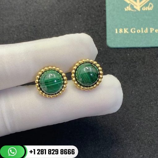 Van Cleef & Arpels Perlée Couleurs Earrings Yellow Gold Malachite - VCARP4DS00