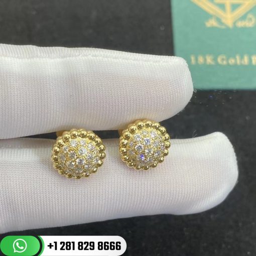 Van Cleef & Arpels Perlée Diamonds Earrings Yellow Gold Diamond - VCARO9PG00