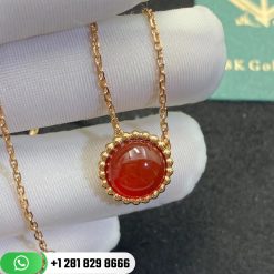 Van Cleef & Arpels Perlée Couleurs Pendant Rose Gold Carnelian - VCARP4DO00