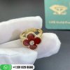 Van Cleef & Arpels Vintage Alhambra Ring Yellow Gold Carnelian - VCARD40800