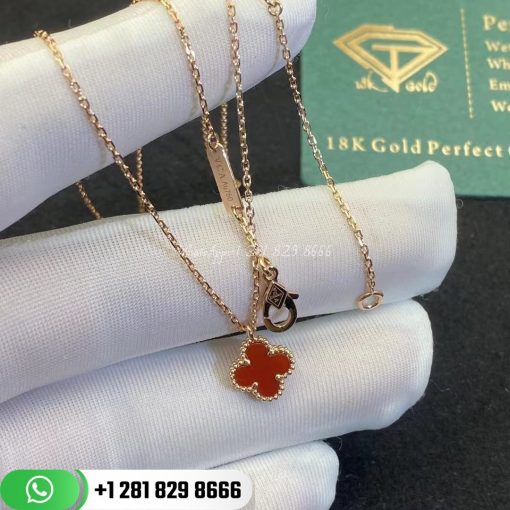 Van Cleef & Arpels Sweet Alhambra Pendant Rose Gold Carnelian - VCARN59M00