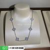 Van Cleef & Arpels Vintage Alhambra Necklace 10 Motifs White Gold Chalcedony - VCARD34800