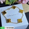 Van Cleef & Arpels Vintage Alhambra Bracelet 5 Motifs Yellow Gold Tiger Eye – VCARD35600