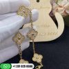 Van Cleef & Arpels Vintage Alhambra Bracelet 5 Motifs Yellow Gold Diamond – VCARA41400