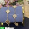 Van Cleef & Arpels Vintage Alhambra Bracelet 5 Motifs Yellow Gold Diamond – VCARA41400