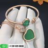 Chopard Happy Hearts Pendant Rose Gold Diamond Green Agate - 797482-5101