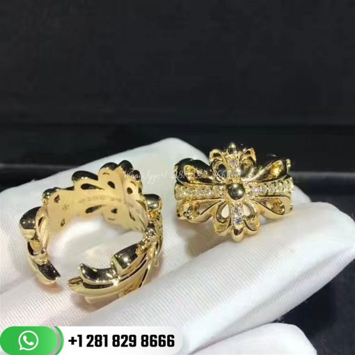 Chrome Hearts 22K Floral Cross Ring