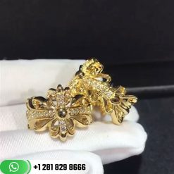 Chrome Hearts 22K Floral Cross Ring