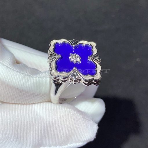 Buccellati Opera Color Ring in 18k White Gold with Lapis Lazuli