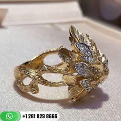 Buccellati Vintage Diamond Leaf Ring