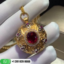 Buccellati Cuff Pendant Yellow Gold and Ruby