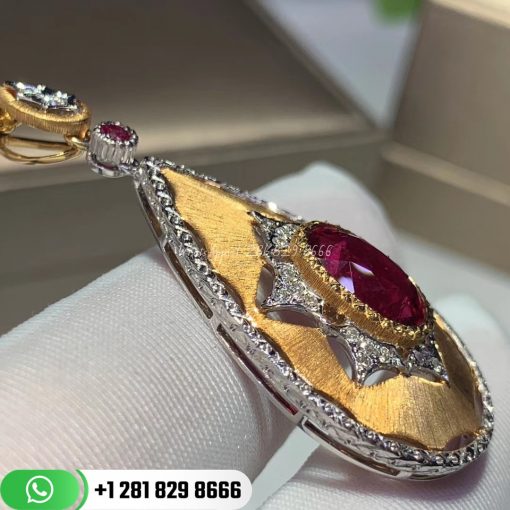 Buccellati Antique Textured Ruby Pendant