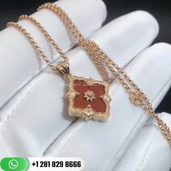 Buccellati Opera Color Pendant 18k Rose Gold Carnelian 