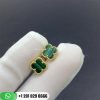 Van Cleef Arpels Sweet Alhambra Earstuds Yellow Gold Malachite