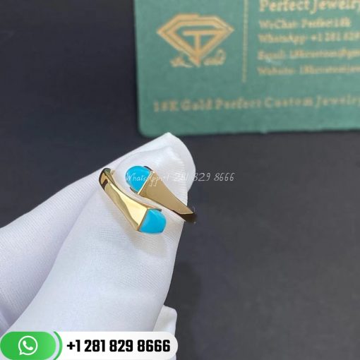 Marli Cleo Gold Slim Ring Yellow Gold Slim Ring CLEO-R20-Turquoise