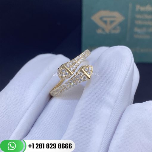 Marli Cleo Full Diamond Slim Ring Yellow Gold Full Diamond Slim Wrap Ring CLEO-R8