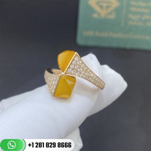 Marli Cleo Diamond Ring Rose Gold Diamond Ring CLEO-R5-Yellow Quartzite