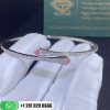 Marli Slim Slip-On Bracelet White Gold and Pink Coral - CLEO-B1