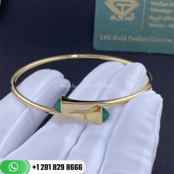 Marli Cleo Gold Slim Slip-on Bracelet Yellow Gold Slim Slip-on Bracelet CLEO-B46-Green Agate