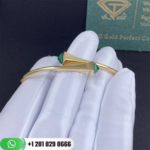 Marli Cleo Gold Slim Slip-on Bracelet Yellow Gold Slim Slip-on Bracelet CLEO-B46-Green Agate