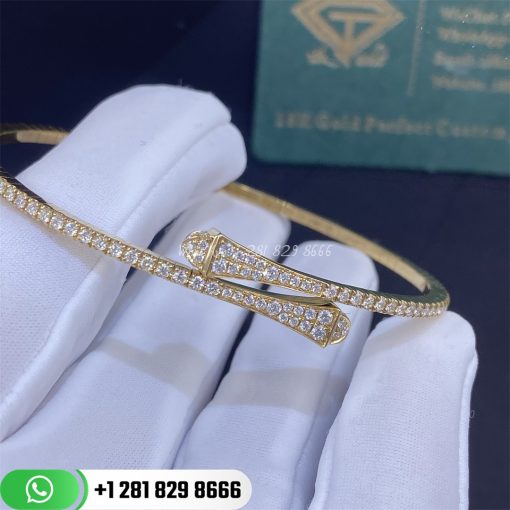 Marli Cleo Full Diamond Slim Slip-on Bracelet Yellow Gold Full Diamond Slim Slip-on Bracelet -CLEO-B10