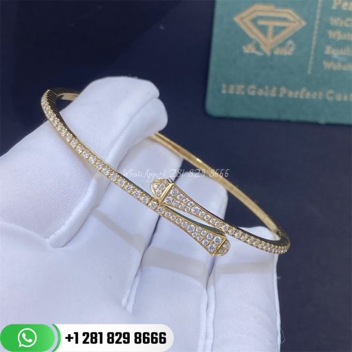 Marli Cleo Full Diamond Slim Slip-on Bracelet Yellow Gold Full Diamond Slim Slip-on Bracelet -CLEO-B10