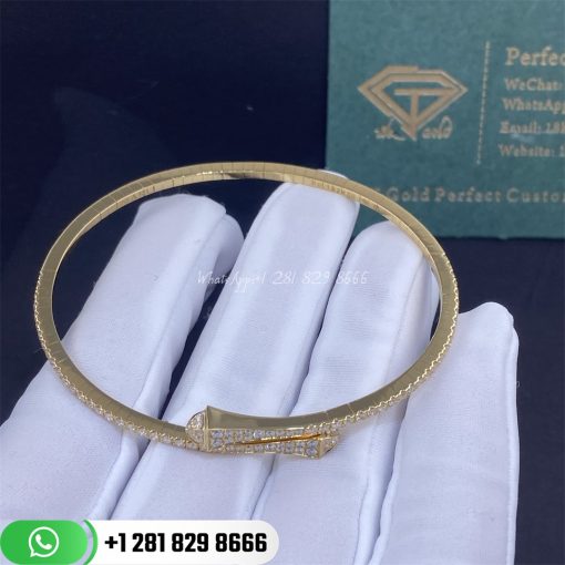 Marli Cleo Full Diamond Slim Slip-on Bracelet Yellow Gold Full Diamond Slim Slip-on Bracelet -CLEO-B10