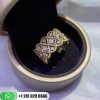 Buccellati Etoilee Band Ring with Diamonds 18k Yellow and White Gold